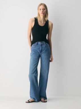 Denim Forum High-Rise Light Blue Mom Jeans